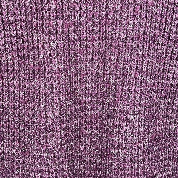 Free People Womens Dylan Tweedy Turtleneck Tunic Sweater Purple Oversized size M - Picture 10 of 16